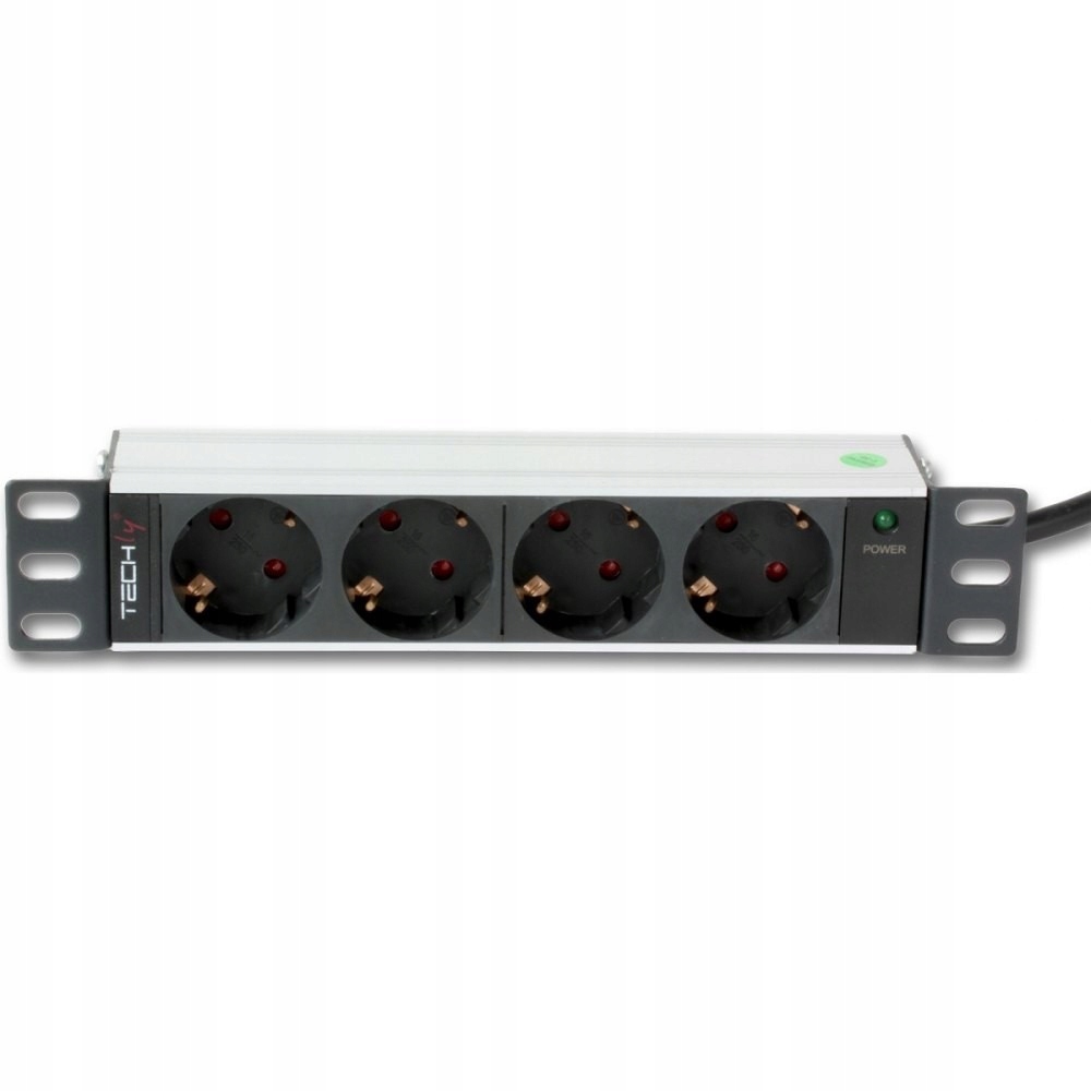 Rackový napájací kábel Techly 10 1U 250V/16A 4xSchuko, 1,8m